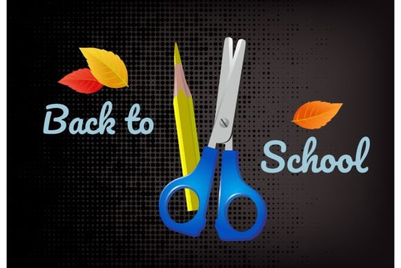 Back to School Lettering with Leaves, Pencil and Scissors: Handcrafted Charm for Every Classroom Launch