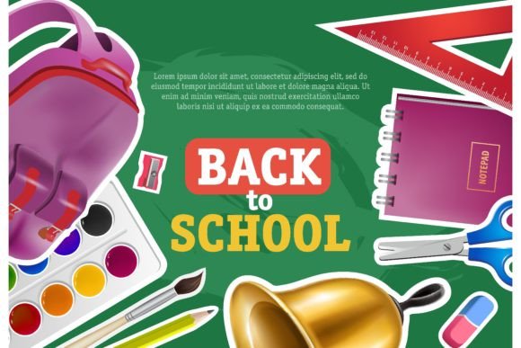Back to School Lettering with Supplies