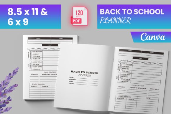 Back to School Planner Canva KDP