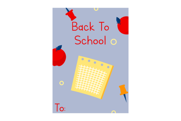 Blue Card Notebook Back to School