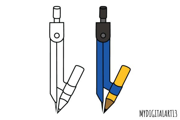 Compasses Clipart, Back to School