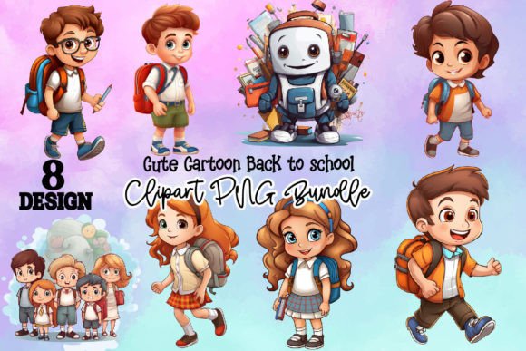 Cute Cartoon Back to School Designs