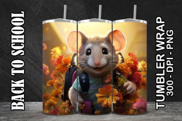 Mouse Back to School Tumbler: A Digital Design Resource for Custom Drinkware