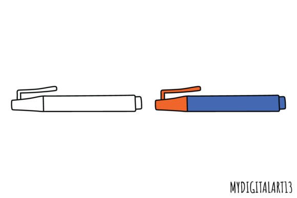 Pen Clipart & Back to School Clipart: Versatile, High-Resolution Assets for Creative Projects
